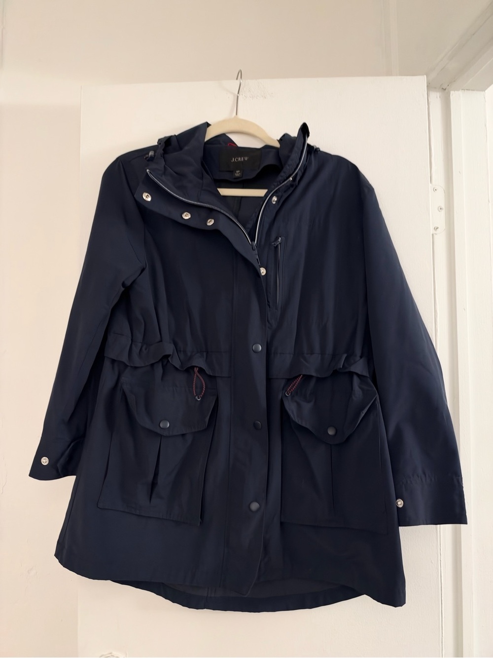 J. Crew Women’s Navy Hooded Utility Anorak - Size S